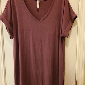 Zenana top with cuffed sleeve